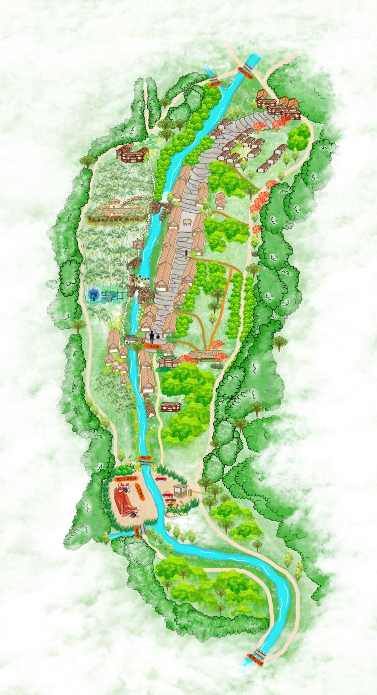 江川手绘地图的绘制