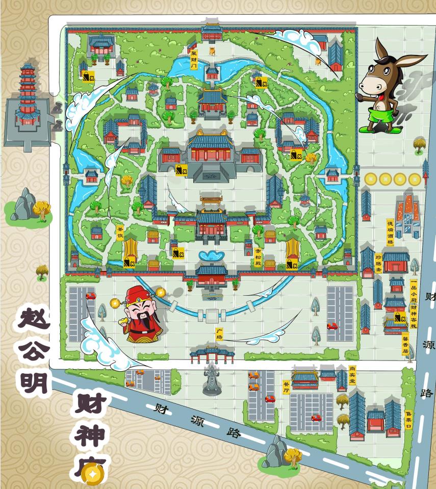 江川景区的手绘地图一般有什么作用