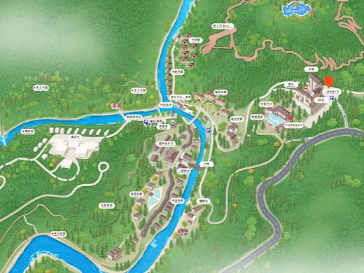 江川结合景区手绘地图智慧导览和720全景技术，可以让景区更加“动”起来，为游客提供更加身临其境的导览体验。