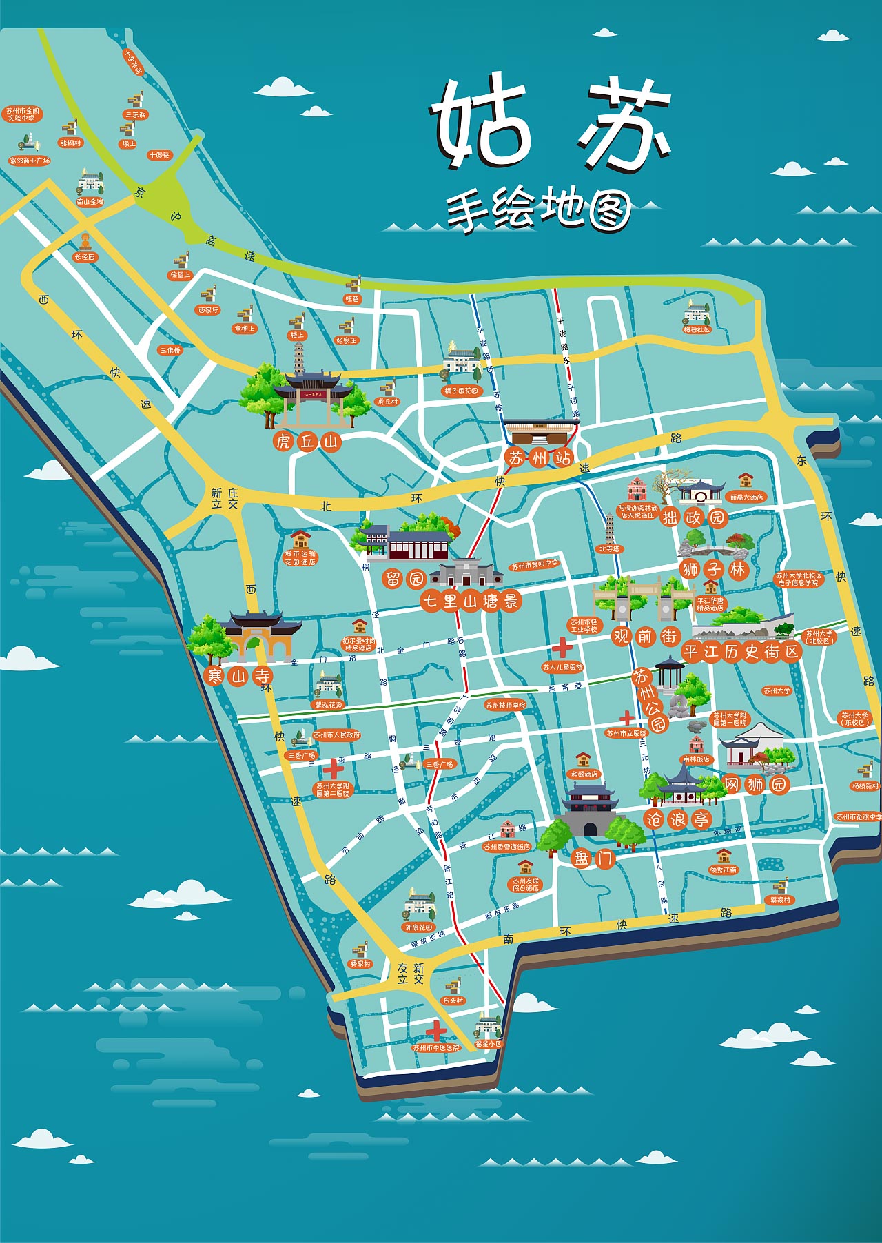 江川手绘地图景区的文化宝藏