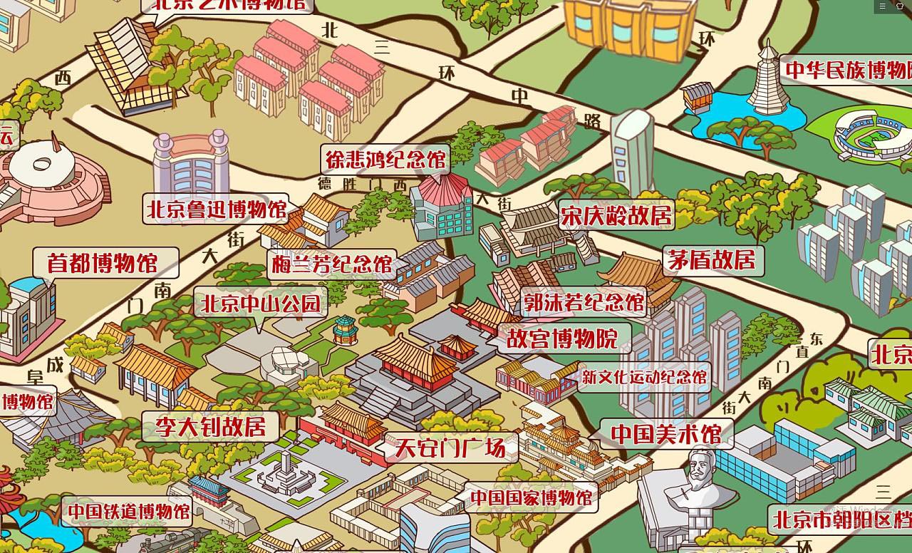 江川手绘地图景区的文化印记
